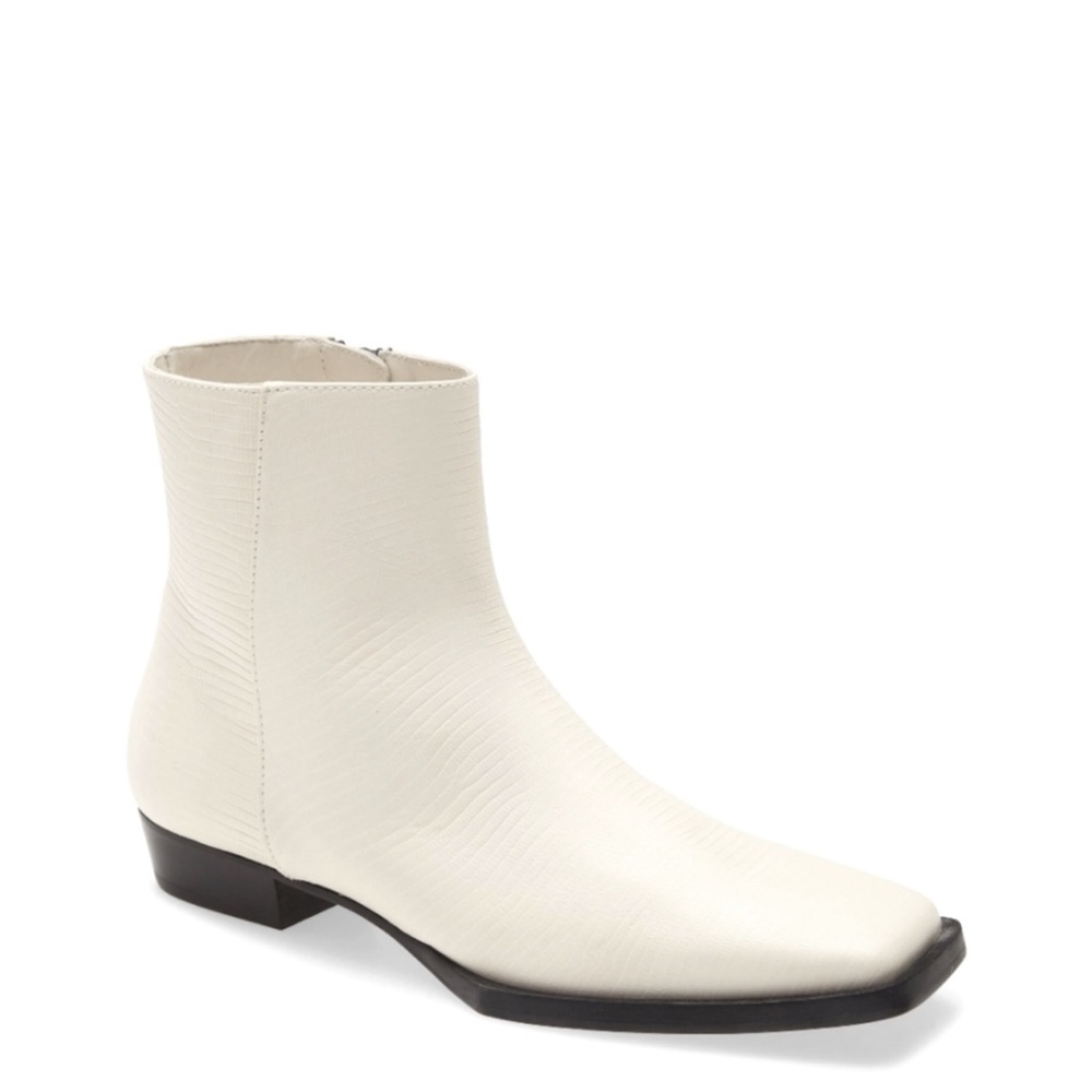 Frame Denim White Ankle Boots